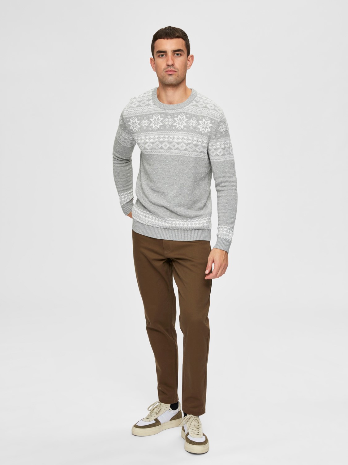 SELECTED SNOW FLAKE SWEATER